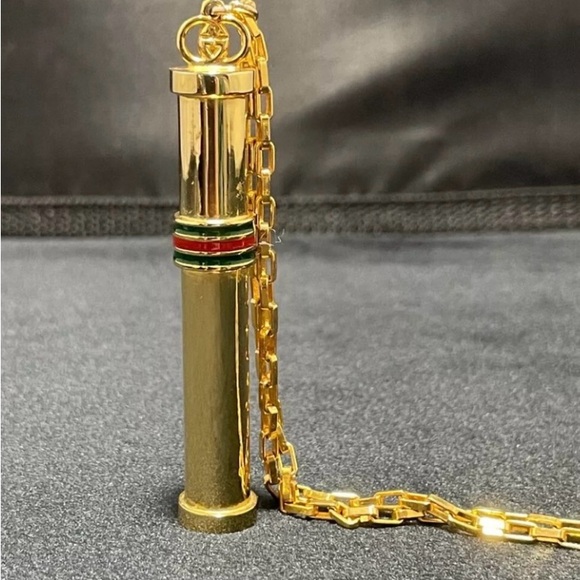 Vintage GUCCI Perfume Bottle Pendant Necklace Sherry Line EXCELLENT Condition 💛 - Picture 6 of 8